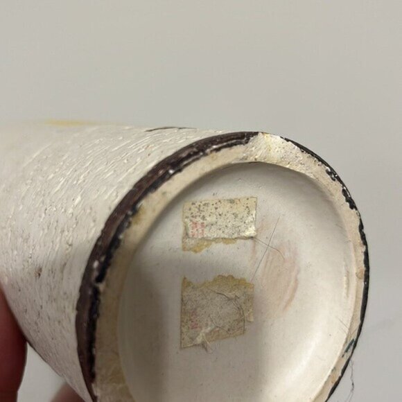 MCM Bitossi Rosenthal Netter Textured Italian Pottery 6" Vase Wildflower Design - Picture 6 of 6